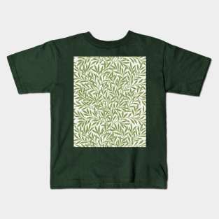 Willow Leaves by William Morris Kids T-Shirt